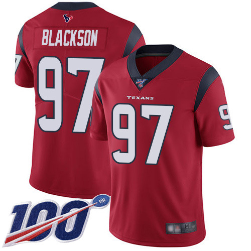 Houston Texans Limited Red Men Angelo Blackson Alternate Jersey NFL Football #97 100th Season Vapor Untouchable